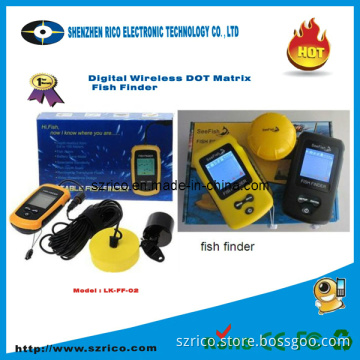 Portable Fishfinder Alarm 35meter --100meter Wireless Sonar Fish Finder (LK-FF-02)